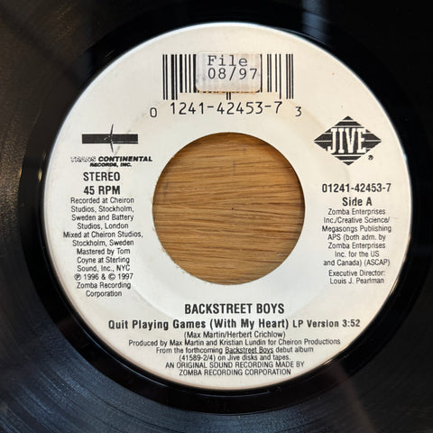 Backstreet Boys "Quit Playing Games (With My Heart)"