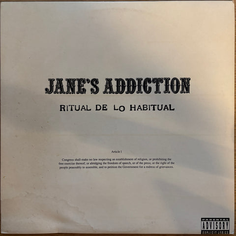 Jane's Addiction "Ritual De Lo Habitual (Censored Cover)"